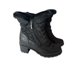 Religious Comfort boots Women Size 8 Black Lined Waterproof Zip Cozy Outdoor New